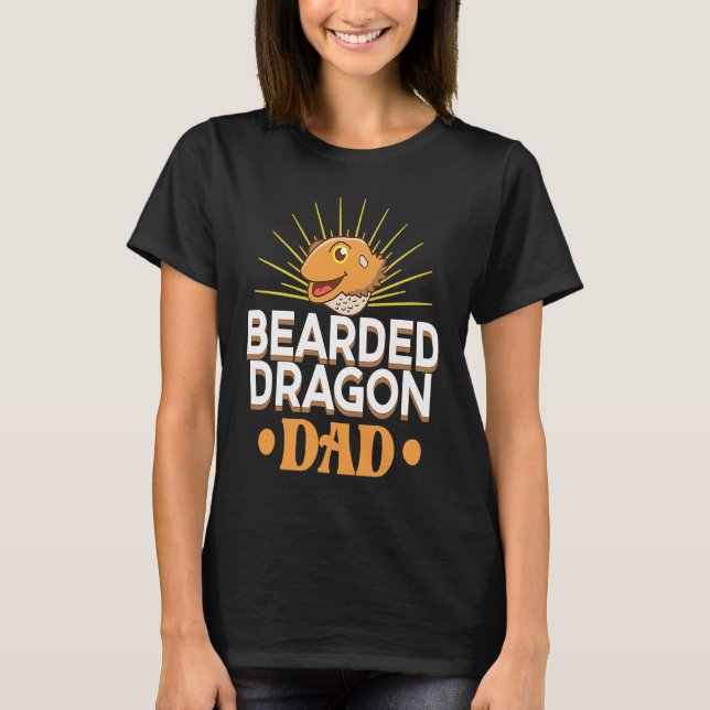 T-shirt Bearded Dragon  Dad Reptiles Pet Reptile Owner Gra (Devant)