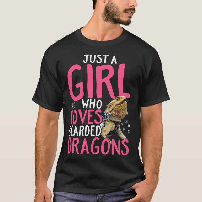 T-shirt Bearded Dragon  Just a girl who loves bearded drag (Devant)