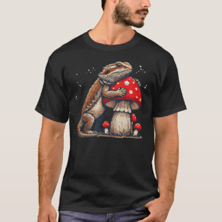 T-shirt Bearded Dragon Mushroom Beardie Cottagecore