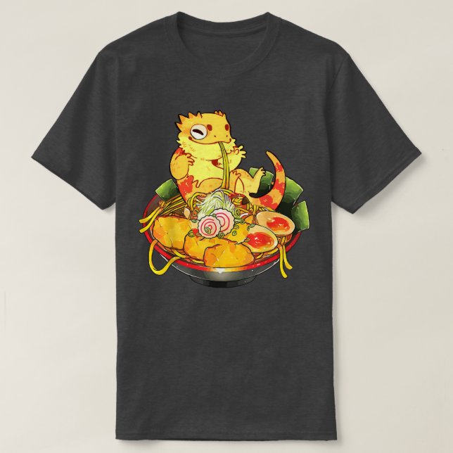 T-shirt Bearded Dragon Ramen Noodles (Design devant)