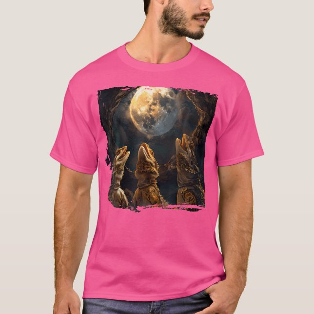 T-shirt Bearded Dragons Howl At Moon Bearded Dragons Propr (Devant)