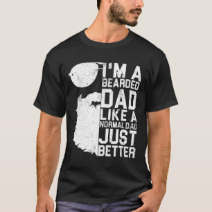 T-shirt Bearded Papa Funny Beard Humour Fête des pères ID