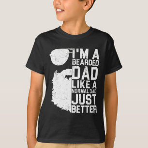 T-shirt Bearded Papa Funny Beard Humour Fête des pères ID