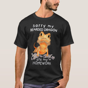 T-shirt Beardie Dragon Beardie Ate My Homework Lizard Rep