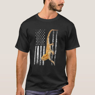 T-shirt Beardie Drapeau américain Dragon