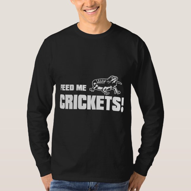 T-shirt Beardie Me Nourrir Crickets Nourriture Pour Le Dra (Devant)