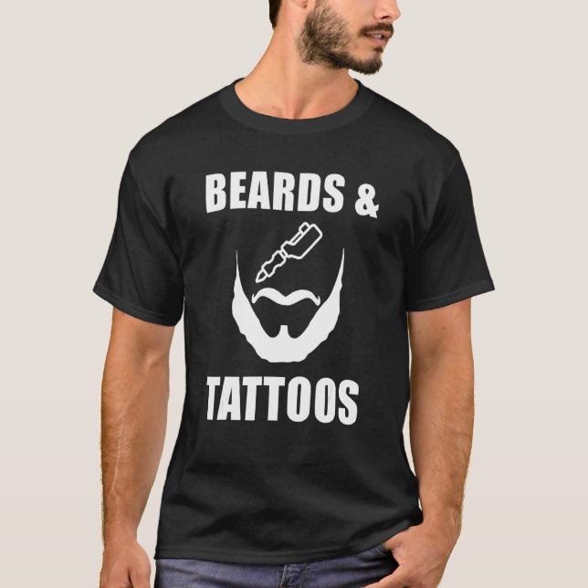 T-shirt Beards et tatouages (Devant)