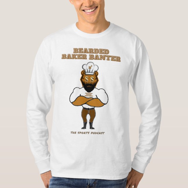 T-shirt Beared Baker Banter logo podcast Long Manche (Devant)