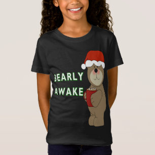 T-Shirt Bearly Awake Funny Bear Pajama de Noël Sleep