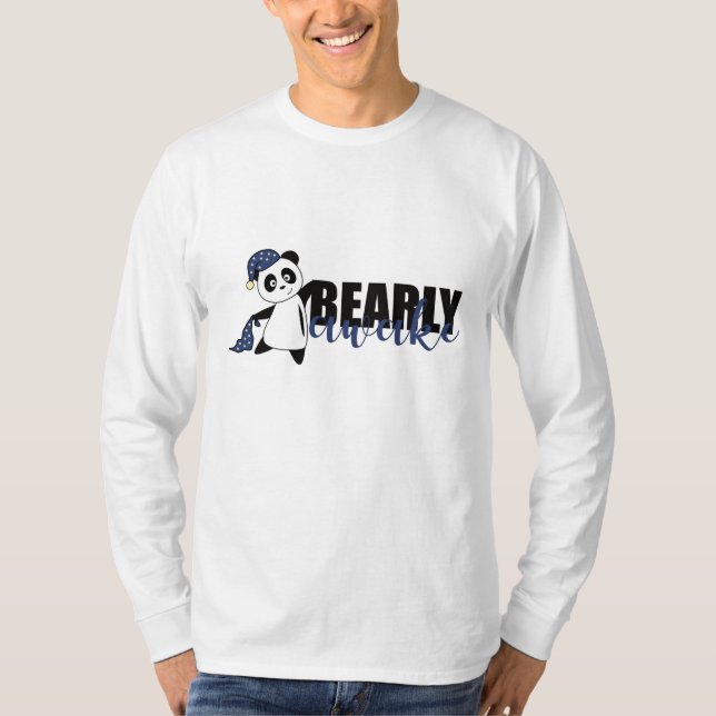 T-shirt Bearly Awake Panda Sleepyhead Teddy (Devant)
