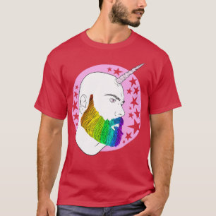 T-shirt Bearnicorn Arc en ciel magique rose classique TShi