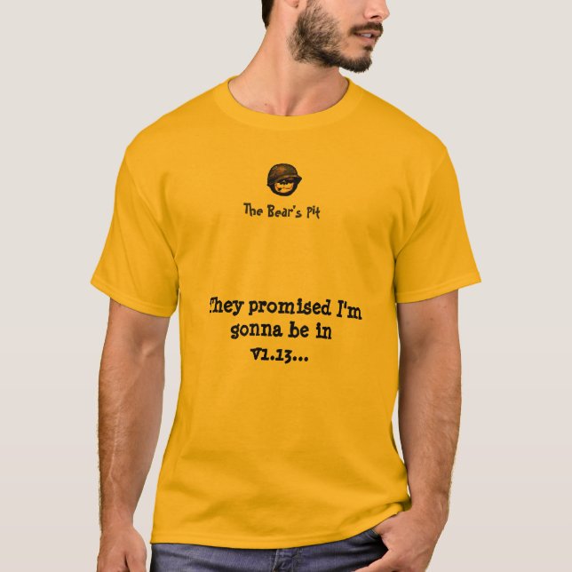 T-shirt Bearpit "Jaune-Chemise de v1.13 " (Devant)