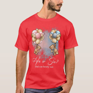 T-shirt Bears Balloons Dad Can Bearly Wait Gender Reveal 