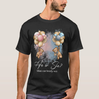 T-shirt Bears Balloons Mimi peut attendre avant la révélat