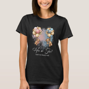 T-shirt Bears Balloons Tante peut attendre avant la révéla