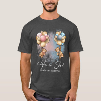 T-shirt Bears Balloons Uncle Can Bearly Wait Gender Reveal