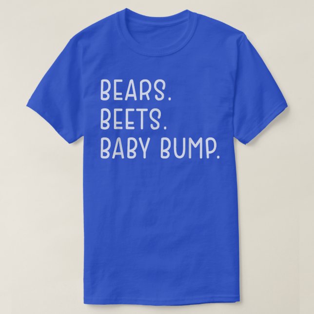 T-shirt Bears Beets Baby Bump Faire-part de grossesse (Design devant)