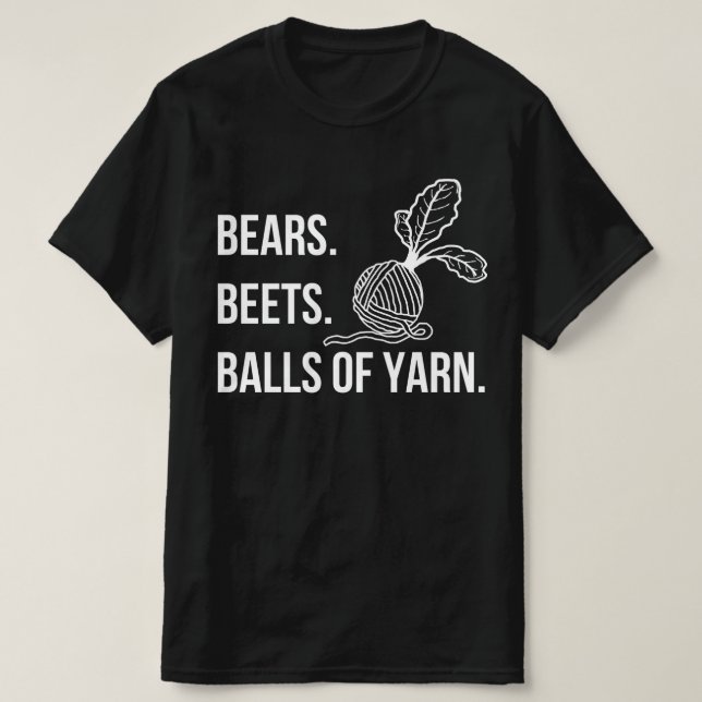 T-shirt Bears Beets Balls of Yarn - Tee Men (Design devant)