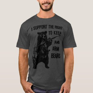 T-shirt Bears de bras Chasse amusante dire chasse militair