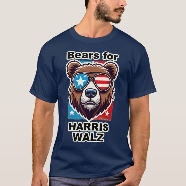 T-shirt Bears for Harris Walz (Devant)