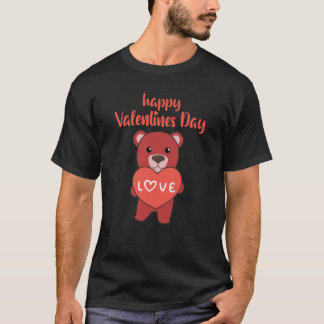 T-shirt Bears happy Valentine's Day Cute Animals With Hear