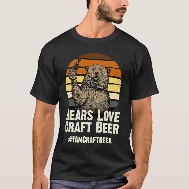 T-shirt Bears Love Craft Beer Camping Grizzly Pride (Devant)