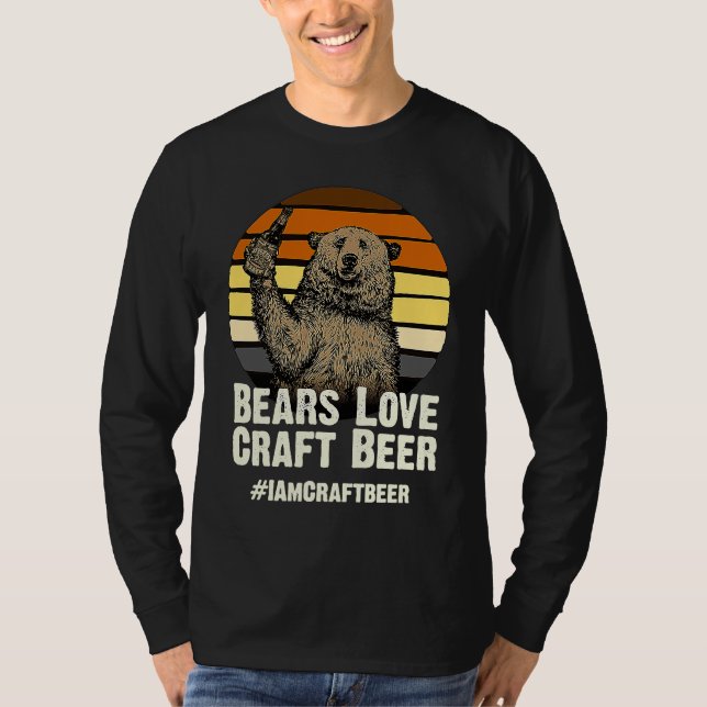 T-shirt Bears Love Craft Beer Camping Grizzly Pride (Devant)