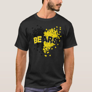 T-shirt Bears Pride Teams School Spirit Black and Yellow H