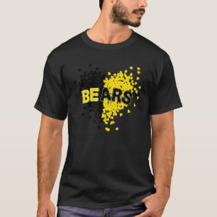 T-shirt Bears Pride Teams School Spirit Black and Yellow H