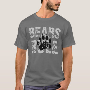 T-shirt Bears Rule Pare noir et argent Bear