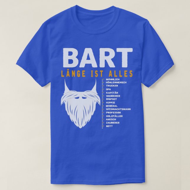 T-shirt Beart Carrier Bearded Gift Beards Lengths Men Mens (Design devant)