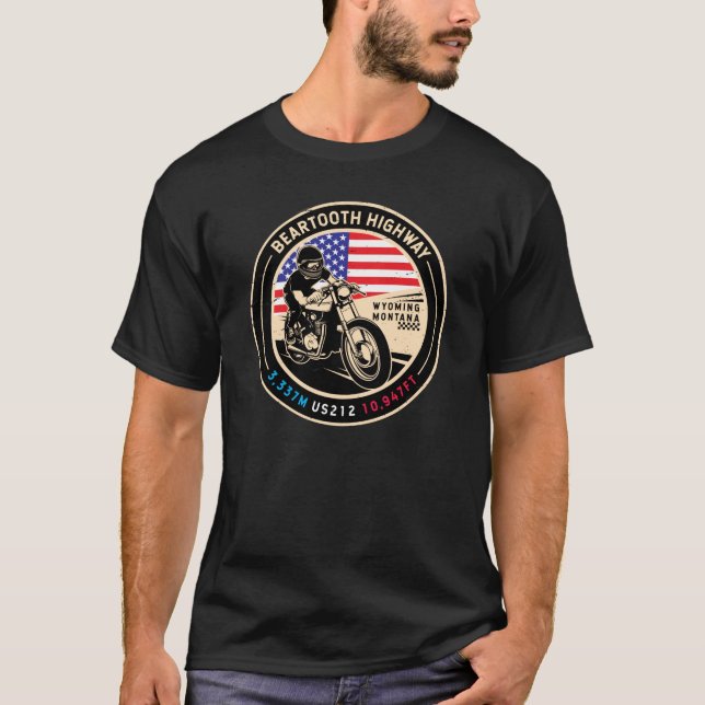T-shirt Beartooth Highway Toutes les routes américaines Mo (Devant)