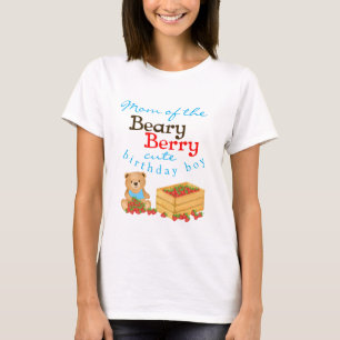 T-shirt Beary Berry Cute Cub's Strawberries Maman Annivers
