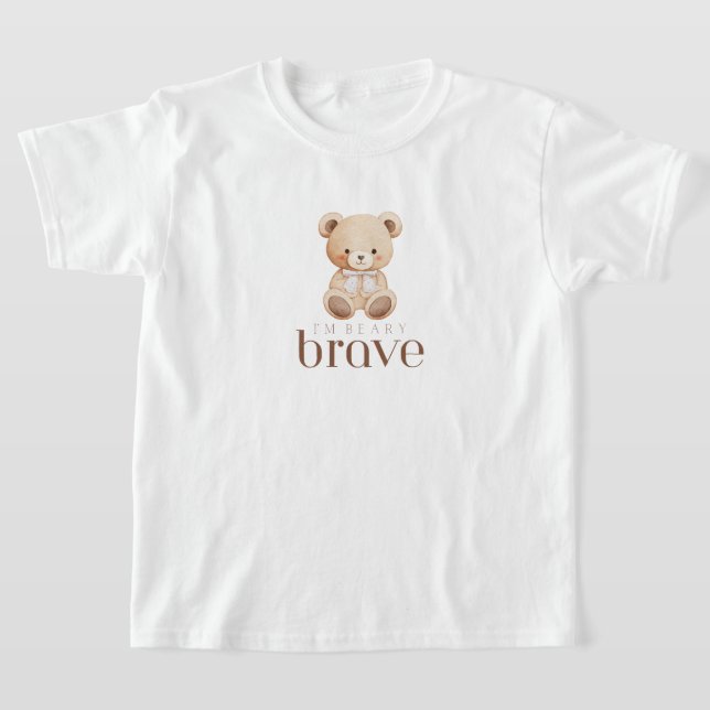 T-shirt beary brave childhood cancer sick kids cute  (Poser)