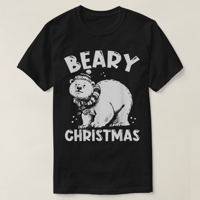 T-shirt Beary Christmas Merry Christmas Bear Xmas  (Design devant)