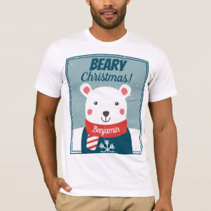 T-shirt Beary Christmas mignon dessin animé ours polaire a
