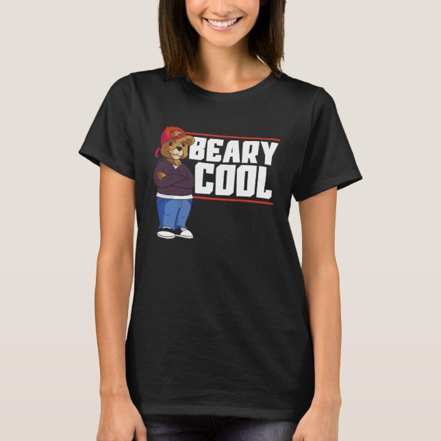 T-shirt Beary Cool Bear Lover Wildlife Animal Bear 1 (Devant)