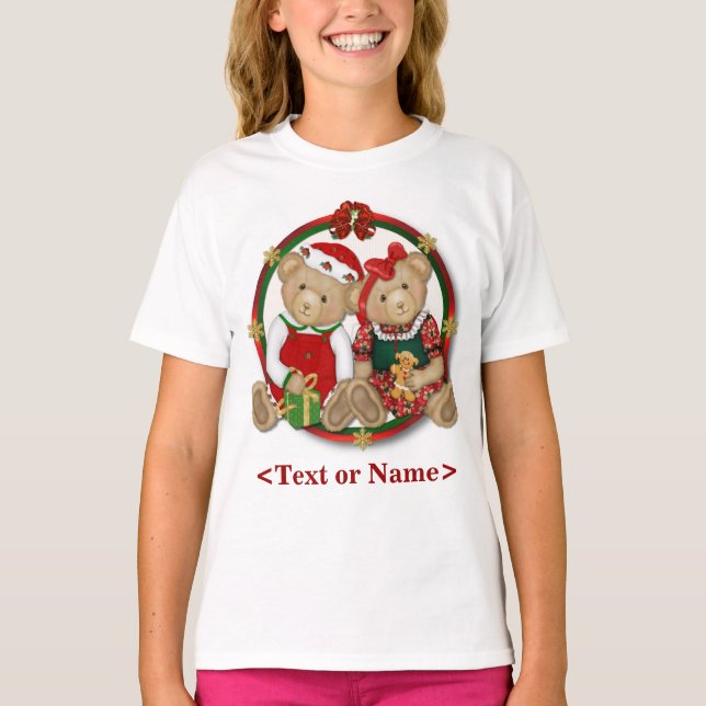 T-shirt Beary Joyeux Cercle de Noël (Devant)