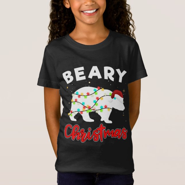 T-Shirt Beary Joyeux Noël Pour Les Amateurs D'Ours Drôle N (Devant)