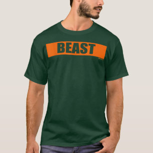 T-shirt Beast Gym Motivation Orange Color Training Fitness