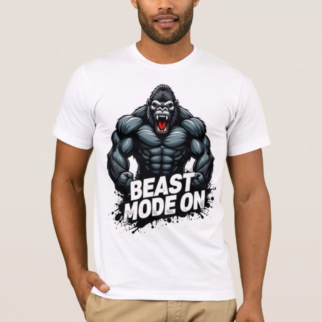 T-shirt Beast Mode On – Power Unleashed Gym Tee (Devant)