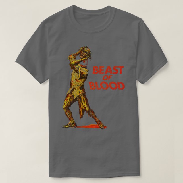 T-shirt Beast of Blood Retro 60s Cult Horror Film (Design devant)
