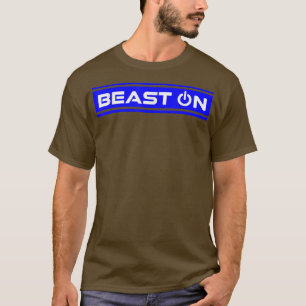 T-shirt Beast ON Blue Gym Fitness Fitness entraînement Gym