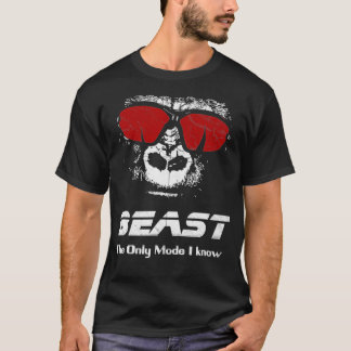 T-shirt BEAST The only mode I know Funny Workout Gym Yog