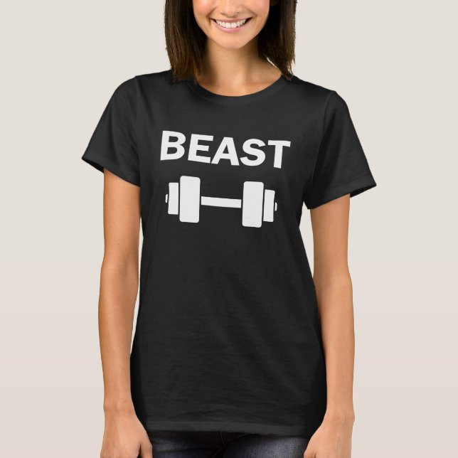 T-shirt Beast Workout Gym Sport Fashion Trendy Cool Lookin (Devant)