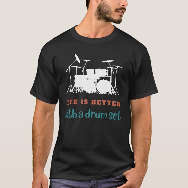 T-shirt Beat Joyely : Lifes a Symphony with a Drum Set Te (Devant)