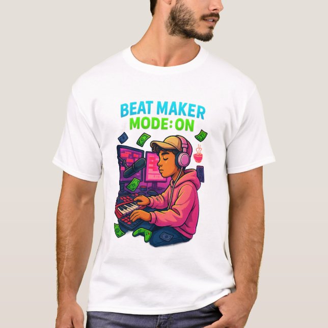T-shirt “Beat Maker Mode: ON – Producer T-Shirt” (Devant)