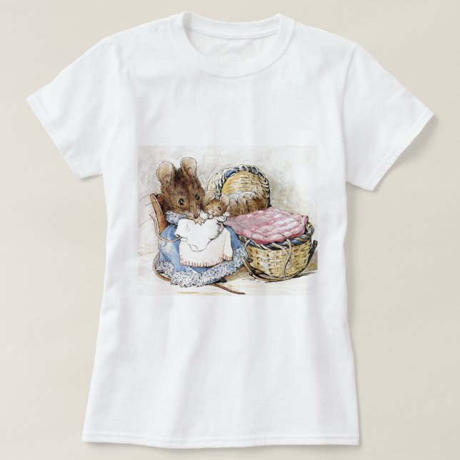 T-shirt Beatrix Potter, Hunca Munca, Mère Souris, Custom (Design devant)