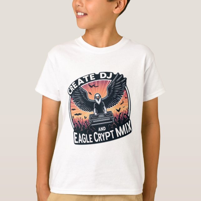 T-shirt Beats Cryptiques : DJ Aigle en vol" (Devant)