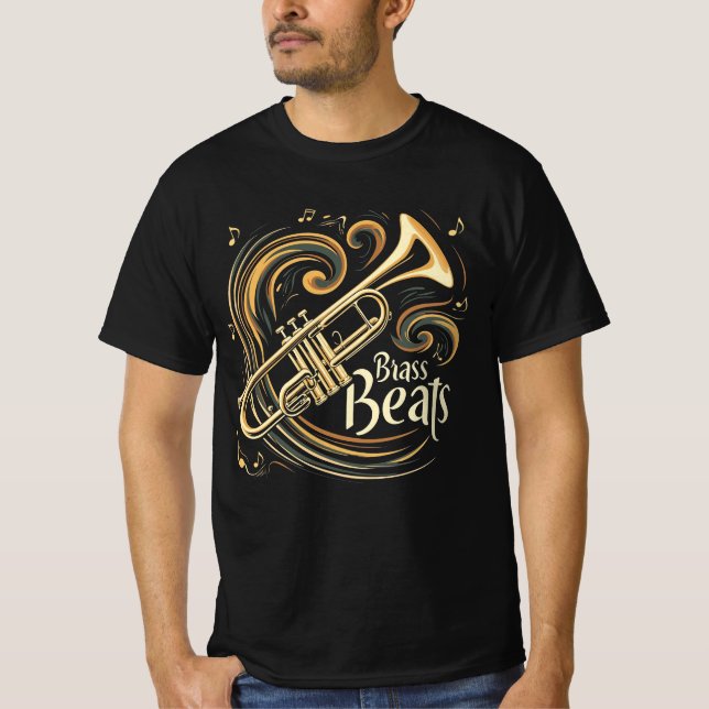 T-shirt Beats en laiton Trumpet Player Groove (Devant)